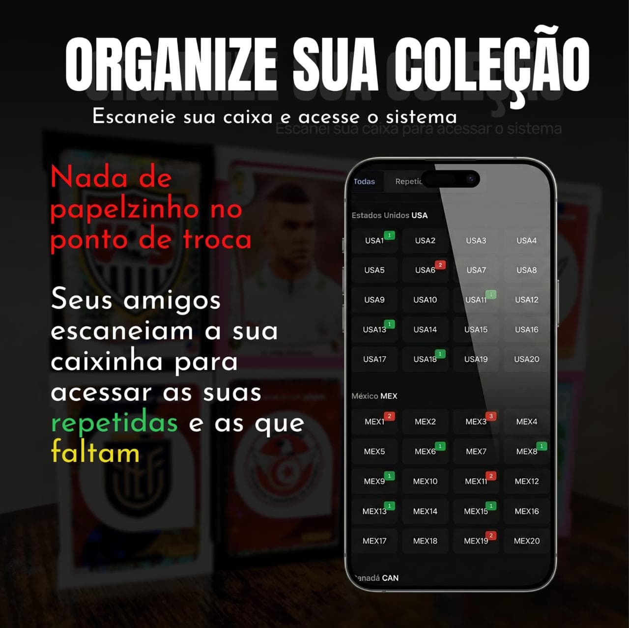 Caixa da coleção para usar com o álbum digital